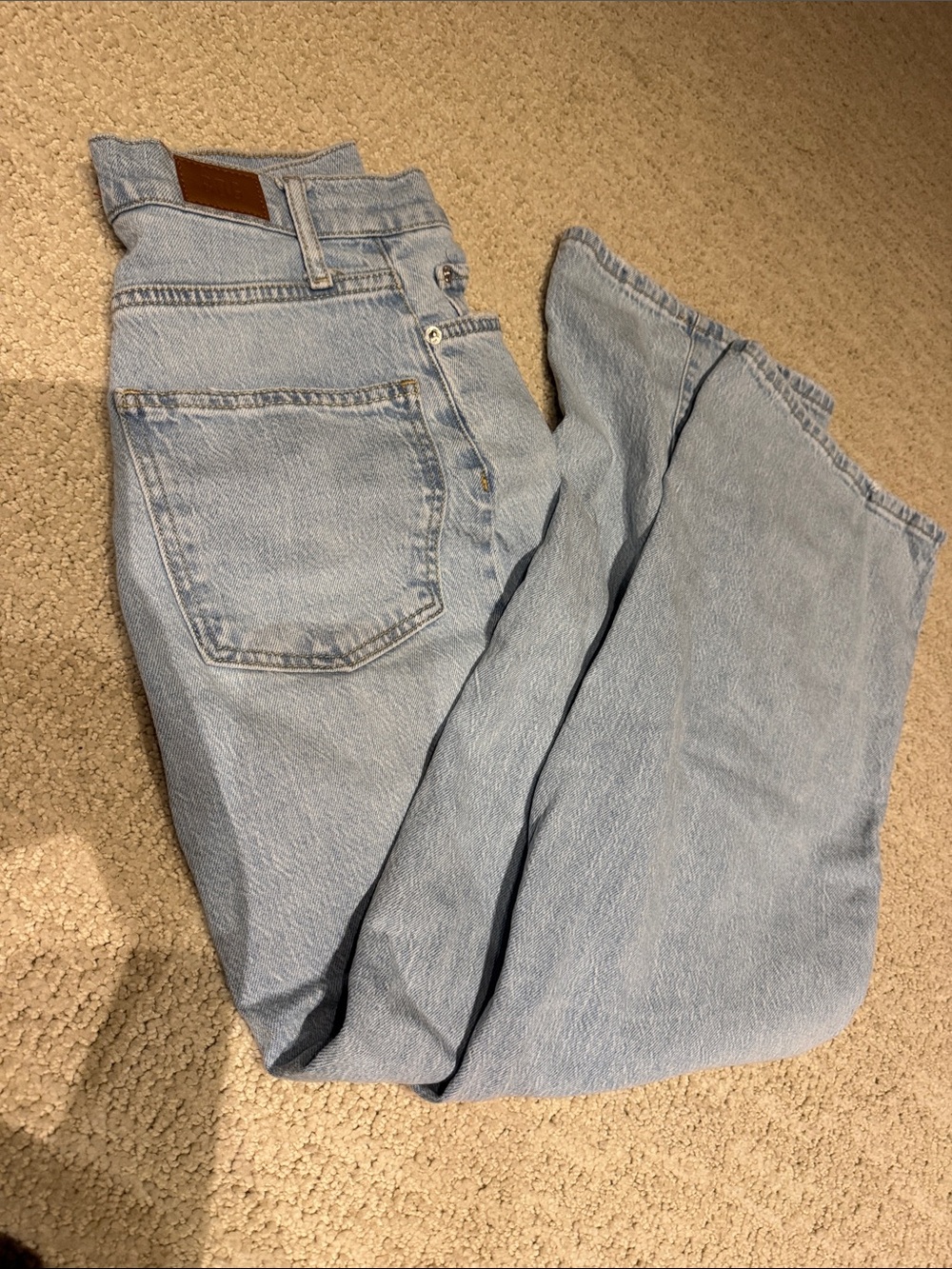 BDG High & Wide Light Wash High-Rise Straight Leg Jeans